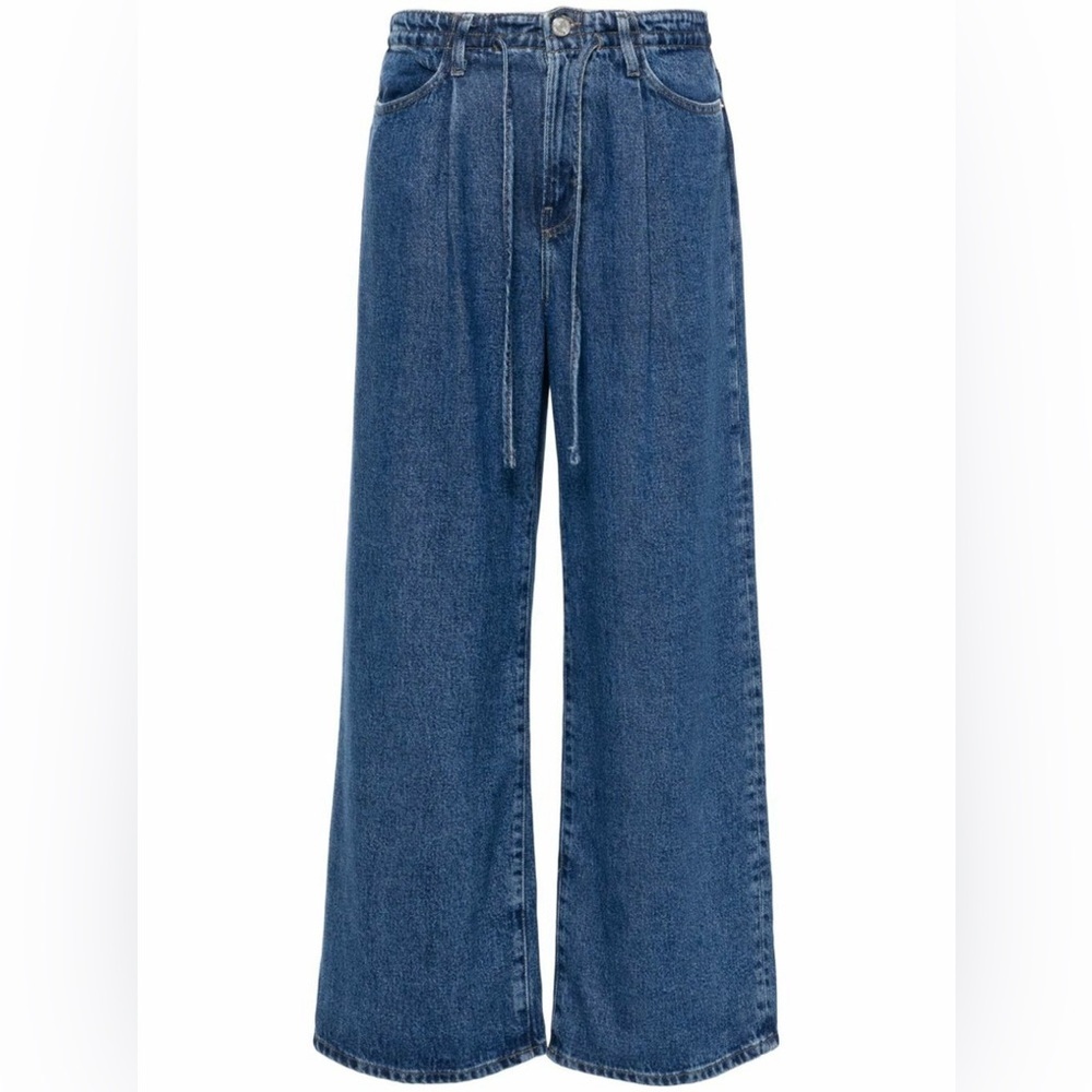 Frame Denim superdrape Drawstring Wide Leg Jean jogger in Ghost Blue Size 29 - Picture 1 of 5